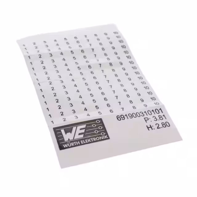 691900310101 Würth Elektronik  Tiras marcadoras de bloque de terminales